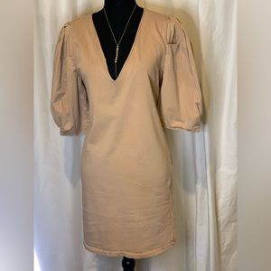 Beige midi dress